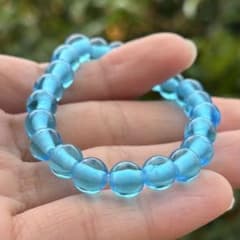 【直輸入】高波動 アンダラクリスタル 水色 ブレスレット 8mmのサムネイル