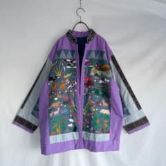 ヴィンテージ ラオス モン族 刺繍キルティング jackets ジャケット 