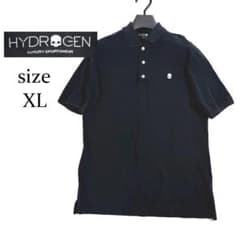 美品 レア色 HYDROGEN スカルロゴ ナイロン ショルダー HYDROGEN ポロシャツ イタリア製 スカルロゴ ブラック ハイドロゲンXL