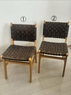【福岡県引き取り限定】関家具 チェア タナー キャンバス 2脚セット ブラウン 福岡県引き取り限定】関家具 チェア タナー キャンバス 2脚セット