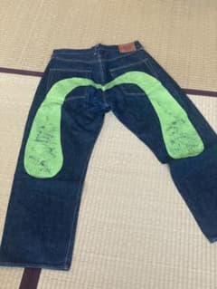 エヴィス　ジーンズ　大黒　岡山マスカット　W３４×Ｌ３５　中古　希少 エヴィス ジーンズ 大黒 岡山マスカット W34×L35 中古 希少