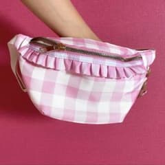 新品♡ピンクギンガムチェック フリル ショルダーバッグのサムネイル