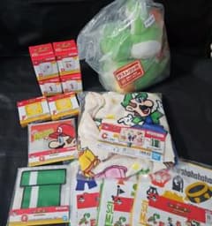 スーパーマリオ 一番くじ ラストワン賞 グラス4個 ブランケット 13点