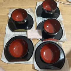 山中塗り漆芸商品 半月盆　汁椀　未使用 山中塗り漆芸商品 半月盆 汁椀 未使用 - メルカリ