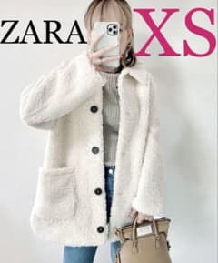 ZARA】ザラ ボア生地コート ジャケット - メルカリ