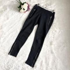 Gap (XS) Skinny Slimming Pants, Moto-Zip Leggings, Gray, Stretch