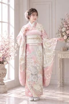 関芳 振袖フルセット 成人式 振袖セット ピンク 豪華 正絹 - メルカリ