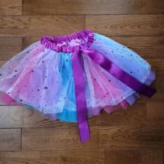 キッズ チュールスカート 星柄 グラデーション　ダンス衣装　ハロウィーンのサムネイル