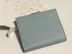 新品未使用 皇居 財布 二つ折り がま口 ライトブルー 水色 - メルカリ