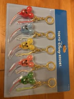 Tokyo Disney Resort Mickey Balloon Keychain (Set of 5)