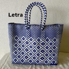 美品⭐︎Letra レトラ　メルカドバッグXS Navyのサムネイル