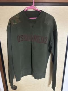 DSQUARED2 ダメージ加工 スウェット カーキ Sのサムネイル