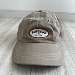 USA デッドストックRoute 66 ベージュキャップ