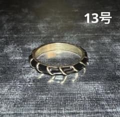 ヴィンテージ ファッションリング ゴールド ブラック 13号 ロープリング 上品のサムネイル