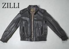 【極美品】ZILLI ブラック 本革 レザージャケット メンズ Sサイズのサムネイル