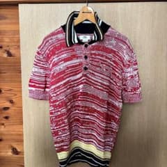 ZARA STRIPES EDITION ニットポロシャツ レッド Mのサムネイル