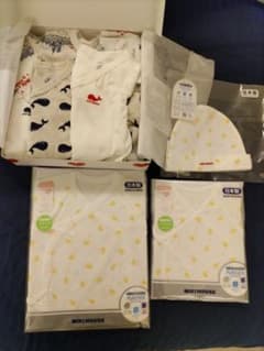 新品 ミキハウス プチバトー 新生児 乳幼児 肌着 帽子 ロンパース 