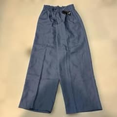 新品タグ付】CécileneイージーパンツMブルーグレーワイドパンツウエストゴムのサムネイル