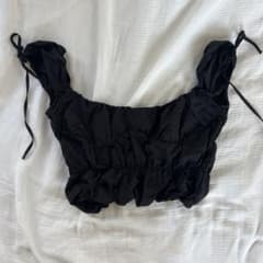 ZARAブラックフリルビスチェのサムネイル