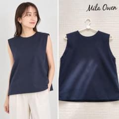 Mila Owen ミラオーウェン ノースリーブトップス 紺 F