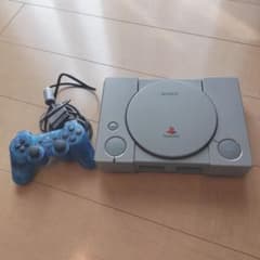 【ジャンク扱】PlayStation PS1 本体 透明青コントローラー付のサムネイル