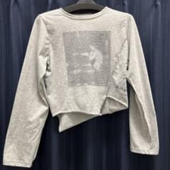 Shang Pin アシンメトリー 長袖Tシャツ グレーのサムネイル