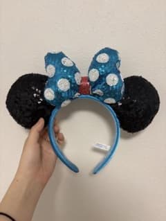 ディズニー ミニー カチューシャ スパンコール ブルーのサムネイル