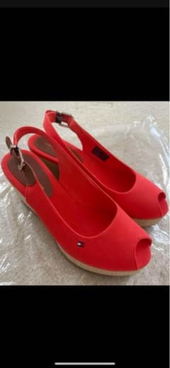 値下げ★トミーヒルフィガー　ウェッジサンダル　23.5美品★のサムネイル
