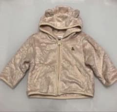 babyGap★ベージュ☆くま耳パーカー★80cm☆クマ★上着☆アウター☆ファー