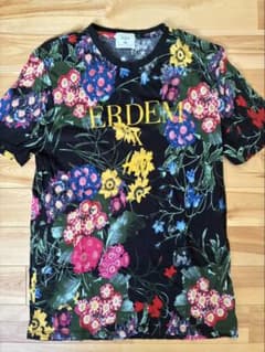 【非売品】 ERDEM x H&M コラボ 花柄 Tシャツ ブラック Sサイズのサムネイル