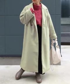 ロングコート セージグリーン