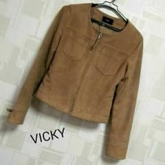 VICKY♥スエード調ノーカラーＪＫのサムネイル