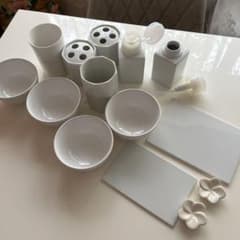 ポーセラーツ白磁　まとめ売り アルコールディスペンサー 陶板のサムネイル