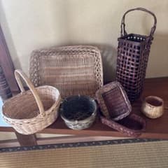 籐・竹製 花瓶（花器）・かご・バスケット まとめ売り - メルカリ