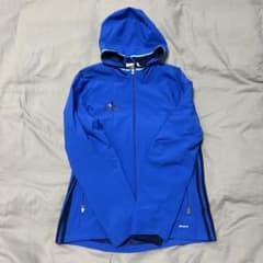 adidas フード付き ウィンドブレーカー ブルー L