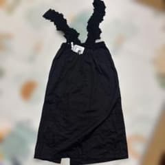 黒いレース付きサロペットスカートのサムネイル