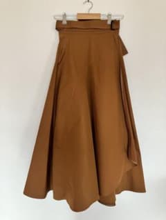 LATO＊CALLE ロング巻きスカート ベルト付 綿65% ポリエステル35%のサムネイル