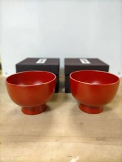 【未使用】大向高洲堂  輪島塗 合鹿椀 2客のサムネイル
