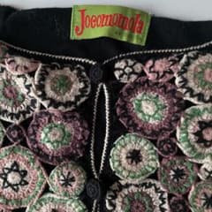 ホコモモラ　ボタニカルモチーフ刺繍ニットカーディガンのサムネイル