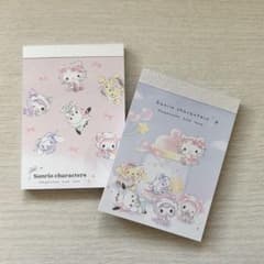 산리오 캐릭터즈 흰 고양이 베이비 미니 메모장