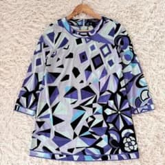 近年モデル!! 極美品 レオナール カンカン素材 チュニック トリム 花柄