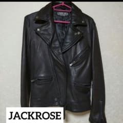 JACKROSE】新古品 美品 アウター レザージャケット黒 背中にロゴあり 
