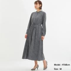 GU ドットプリントロングワンピースのサムネイル