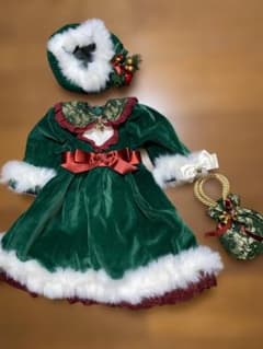 人形用 クリスマス サンタ衣装 3点セットのサムネイル