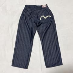 EVISU エヴィスジーンズ 希少ヘリンボーン ストライプパンツ カモメ 