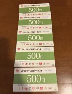 ワタミグループ共通クーポン券 500円券×5枚 2500円分のサムネイル