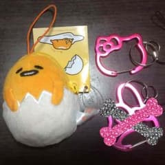 ぐでたまマスコット＆キティカラビナストラップのサムネイル