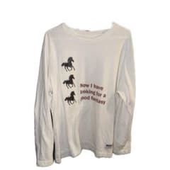 SEW★B musinnsa長袖Tシャツ ホワイト 馬柄 ロゴプリントのサムネイル
