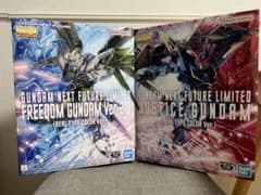 フリーダム ジャスティスガンダム MG リアルタイプカラー セット売り未組立のサムネイル