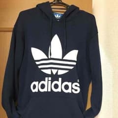 adidas originals パーカー  紺  ネイビー / 白のサムネイル